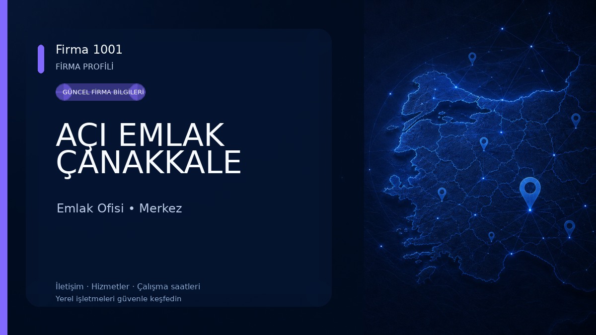 AÇI EMLAK ÇANAKKALE