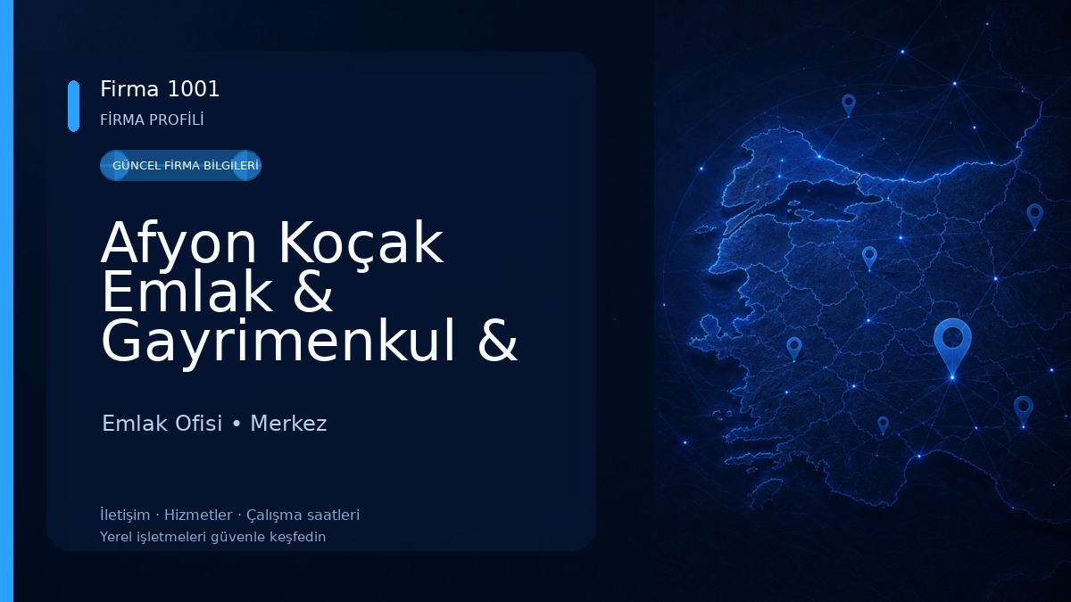 Afyon Koçak Emlak & Gayrimenkul & Danışmanlık