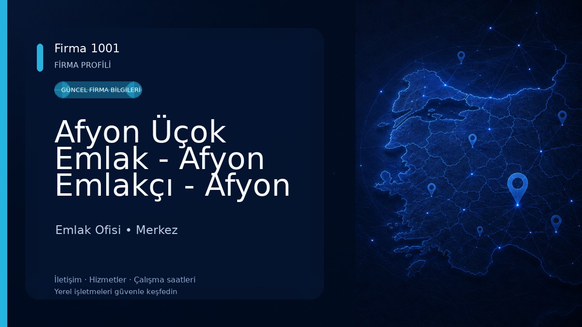 Afyon Üçok Emlak - Afyon Emlakçı - Afyon Emlak - Afyon Kurumsal Emlak Ofisi - Afyon Satılık Daireler - Afyon Kiralık Daireler