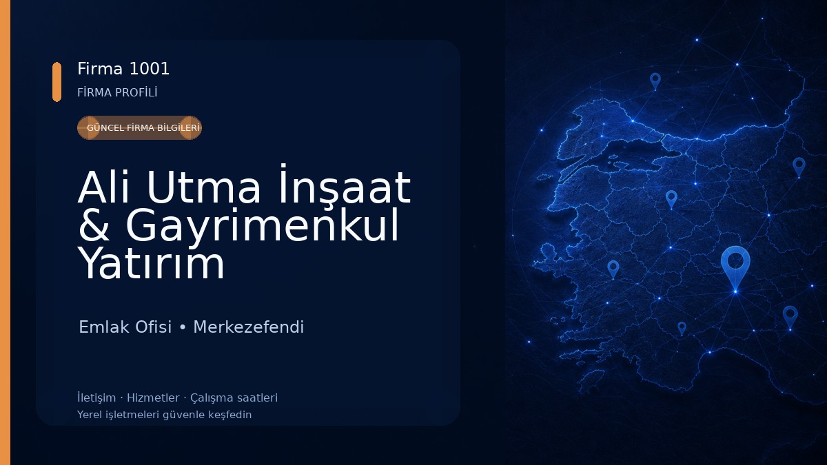 Ali Utma İnşaat & Gayrimenkul Yatırım Danışmanlığı