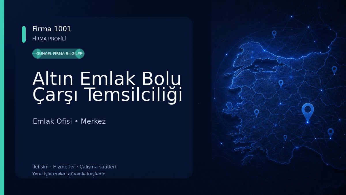 Altın Emlak Bolu Çarşı Temsilciliği