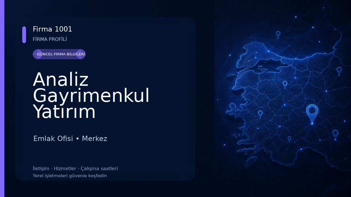 Analiz Gayrimenkul Yatırım Danışmanlığı