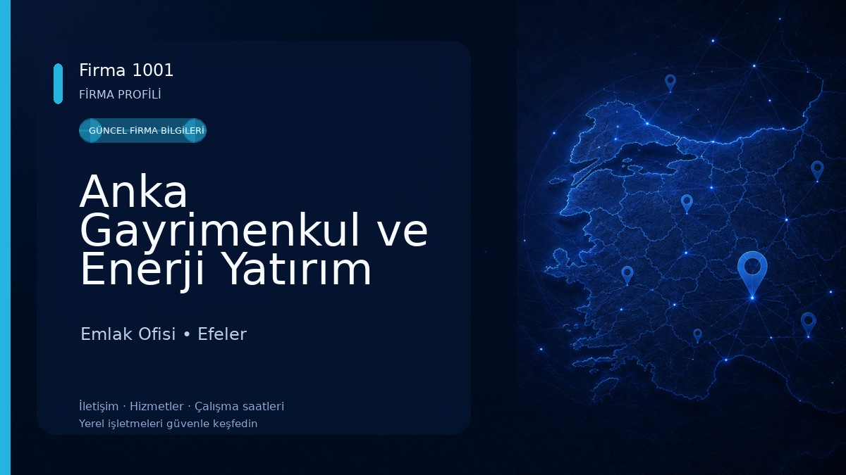 Anka Gayrimenkul ve Enerji Yatırım Danışmanlığı
