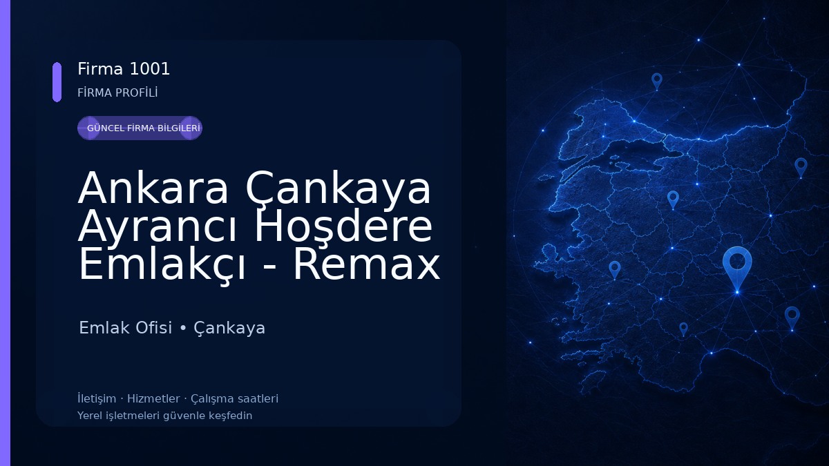 Ankara Çankaya Ayrancı Hoşdere Emlakçı - Remax Gayrimenkul Danışmanı - Ev Sat - Ev Kirala - Zilan Maskan