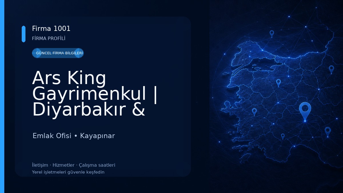 Ars King Gayrimenkul | Diyarbakır & Kayapınar | Satılık Kiralık Emlak - Yatırım Çözüm Merkezi