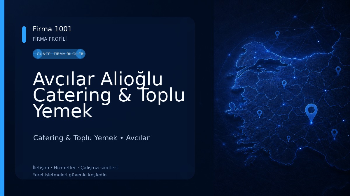 Avcılar Alioğlu Catering & Toplu Yemek Hizmetleri İstanbul