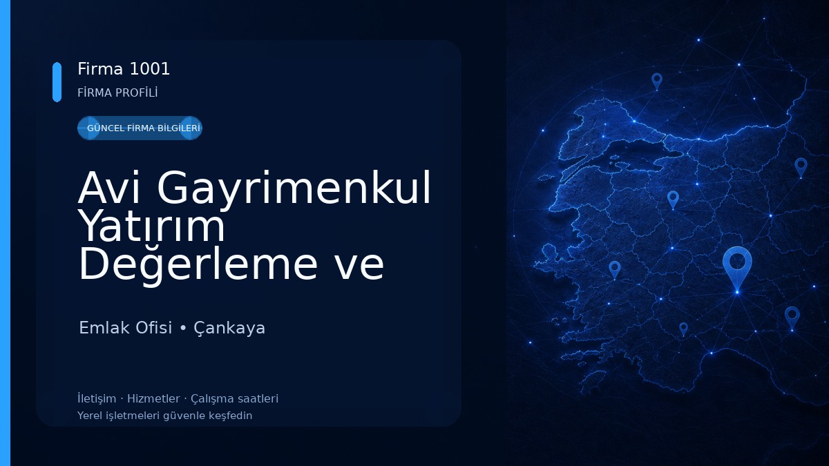 Avi Gayrimenkul Yatırım Değerleme ve Danışmanlık A.Ş.