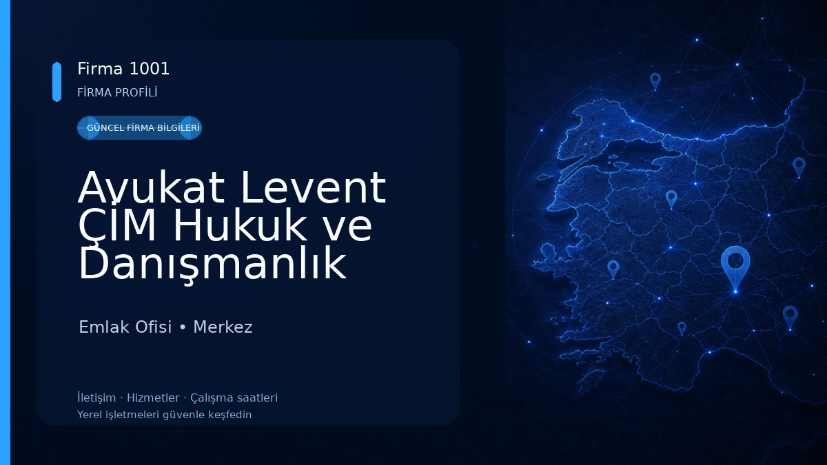 Avukat Levent ÇİM Hukuk ve Danışmanlık
