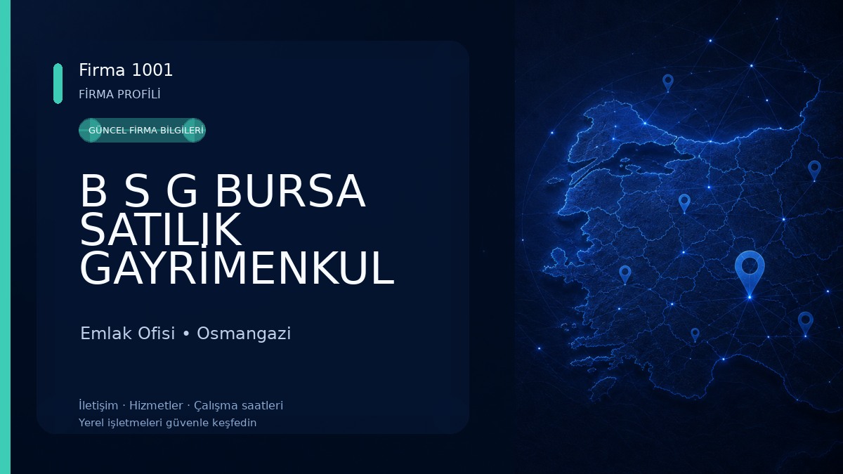 B S G BURSA SATILIK GAYRİMENKUL