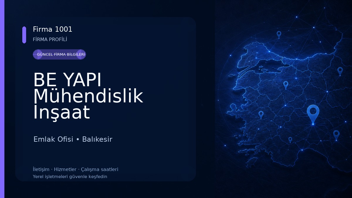 BE YAPI Mühendislik İnşaat Gayrimenkul Danışmanlığı Ltd Şti