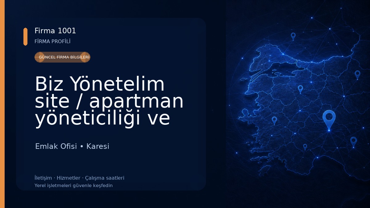 Biz Yönetelim site / apartman yöneticiliği ve havuz hizmetleri