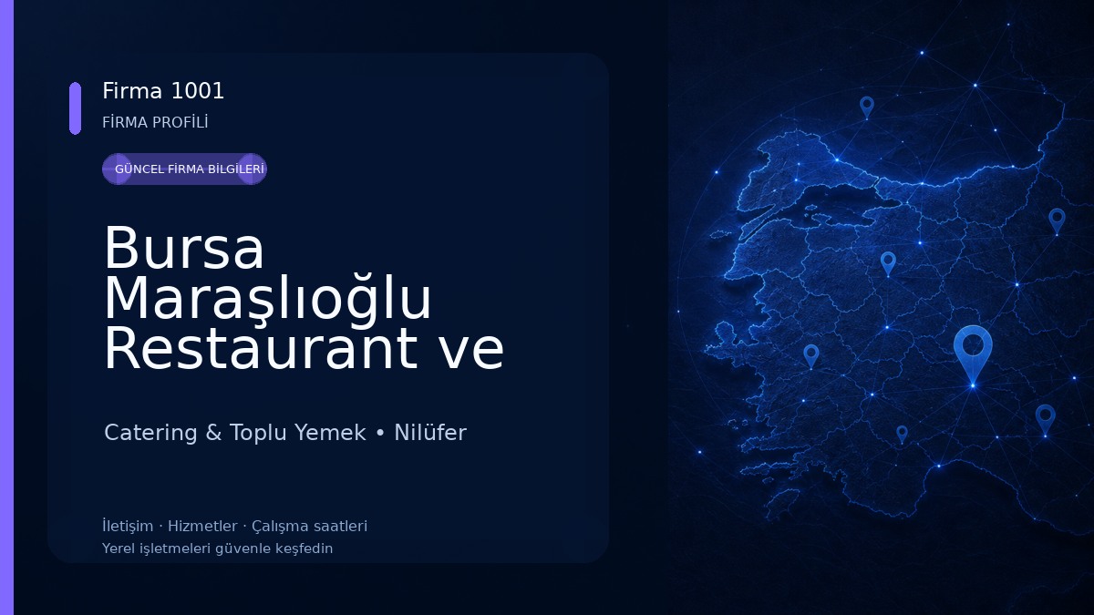 Bursa Maraşlıoğlu Restaurant ve toplu yemek
