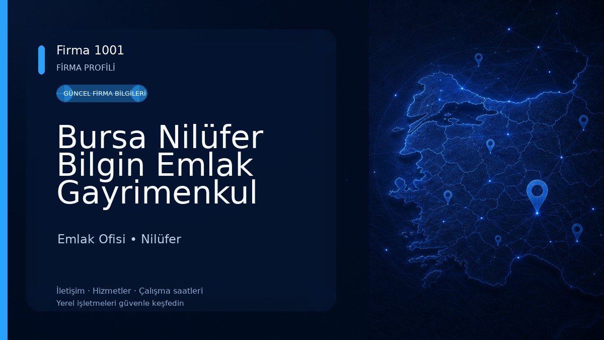 Bursa Nilüfer Bilgin Emlak Gayrimenkul Danışmanlık