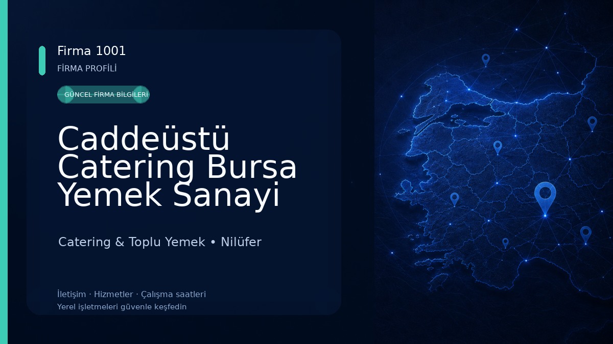 Caddeüstü Catering Bursa Yemek Sanayi