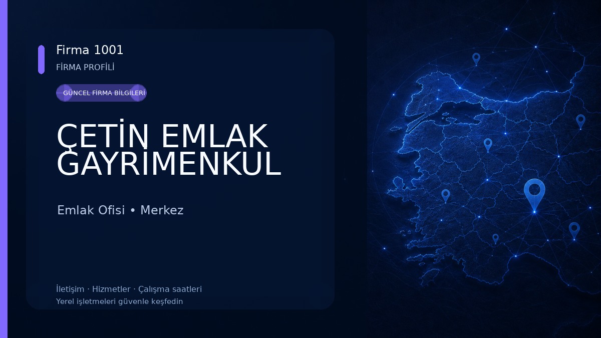 ÇETİN EMLAK GAYRİMENKUL