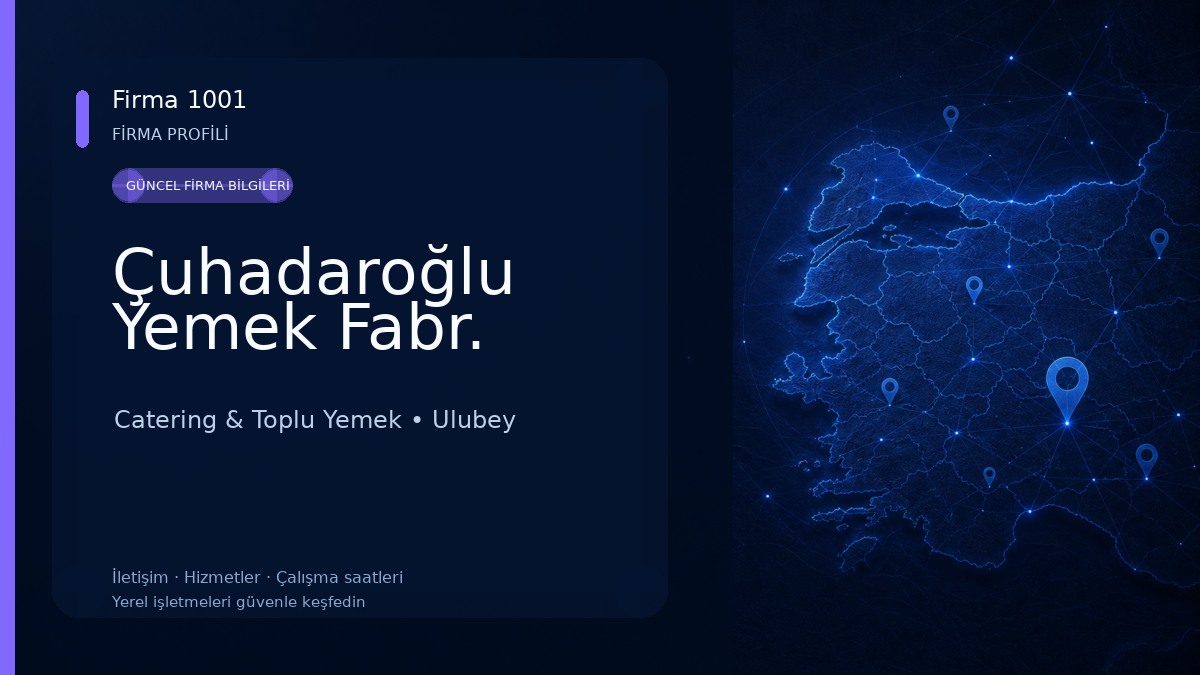 Çuhadaroğlu Yemek Fabr.