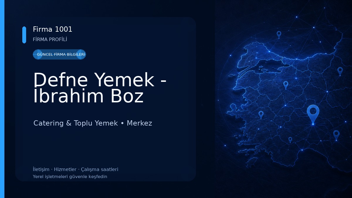 Defne Yemek - İbrahim Boz