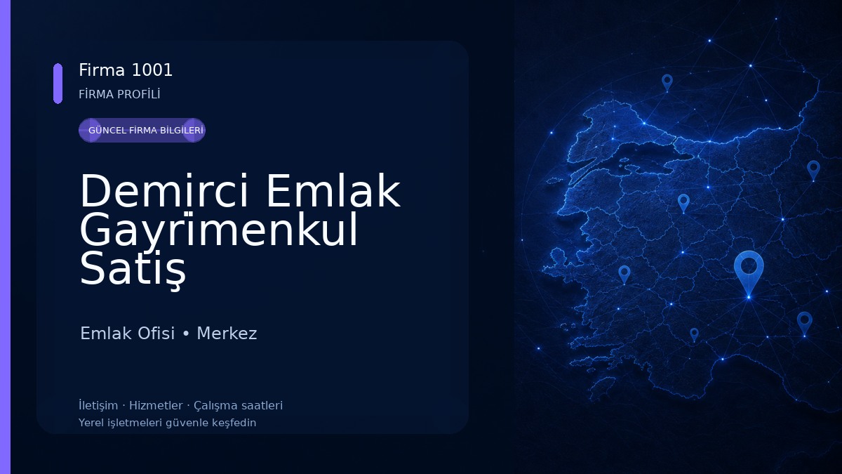 Demirci Emlak Gayri̇menkul Satiş Danişmanliği
