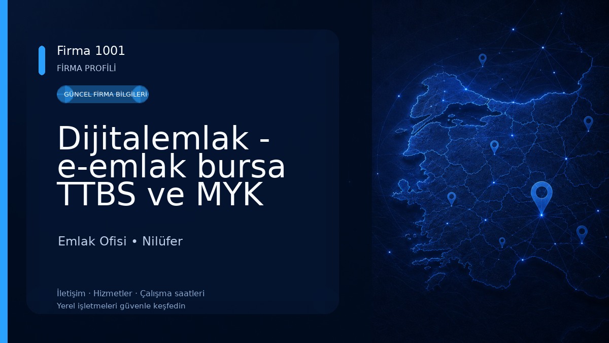 Dijitalemlak - e-emlak bursa TTBS ve MYK belgeli.