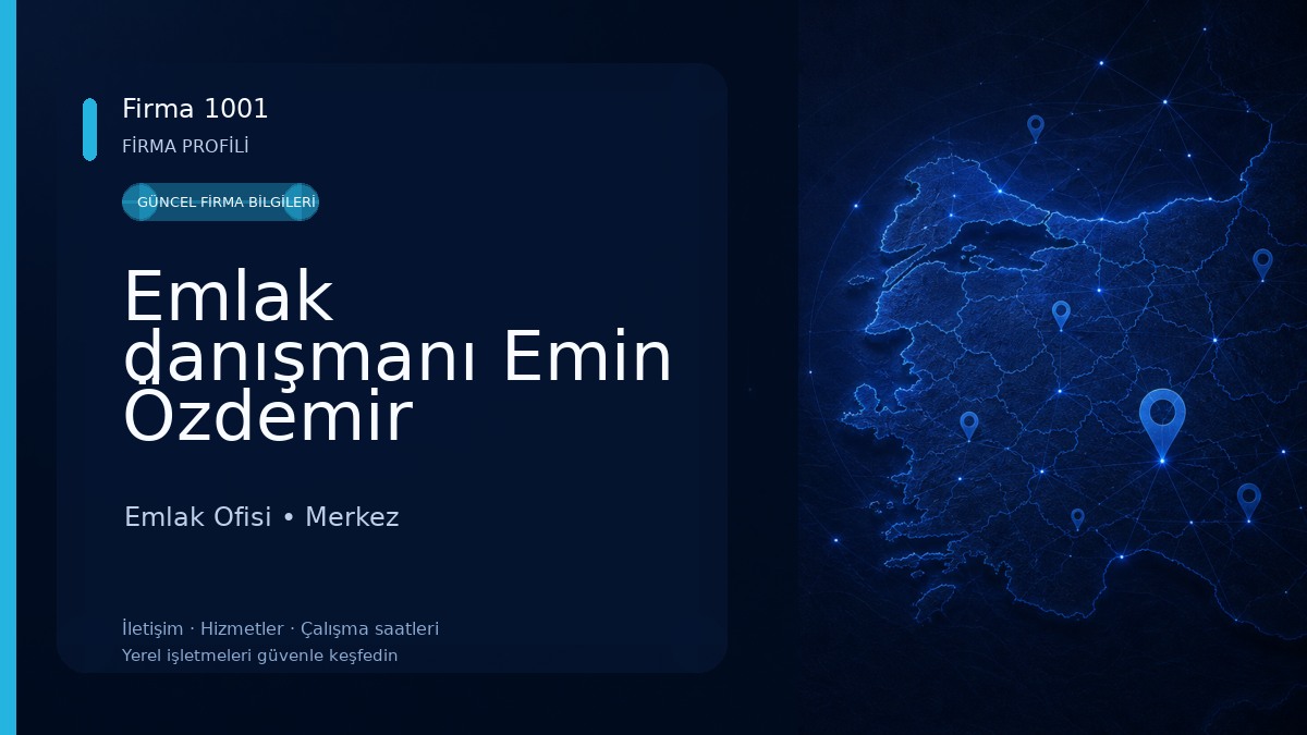 Emlak danışmanı Emin Özdemir