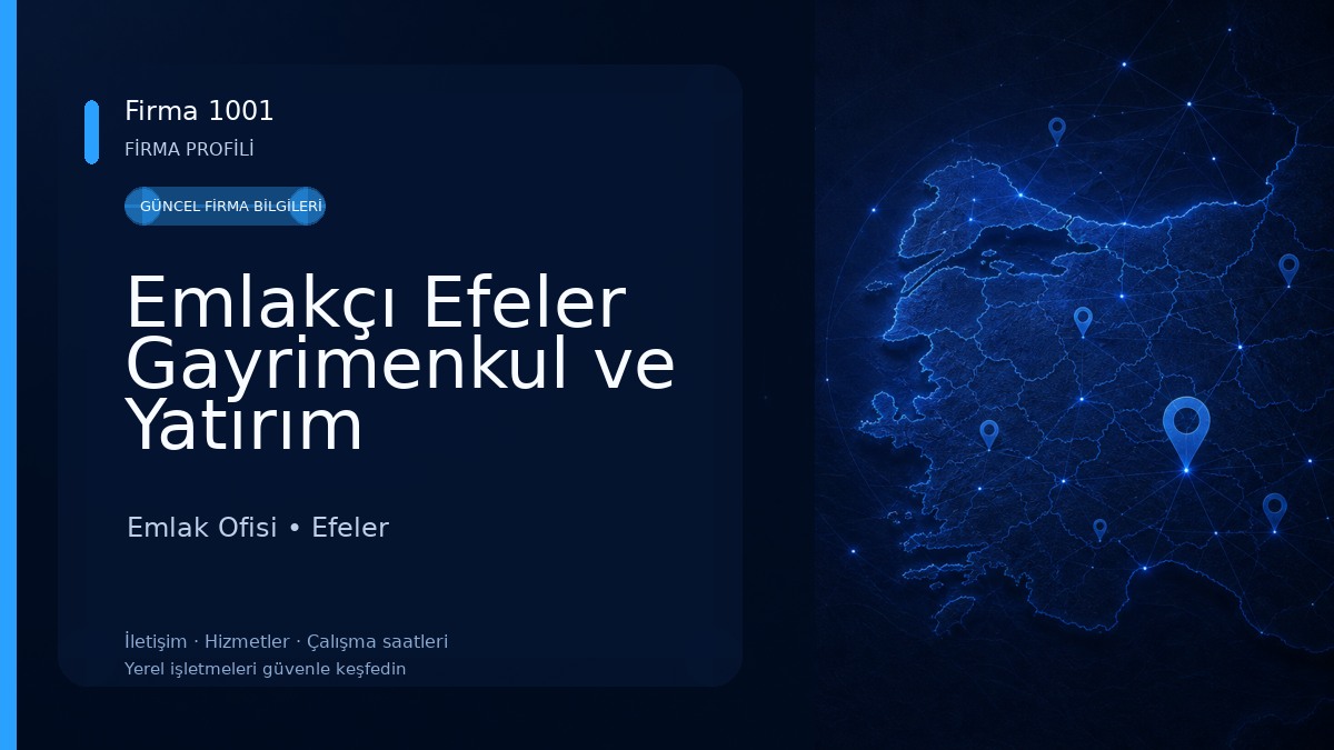 Emlakçı Efeler Gayrimenkul ve Yatırım Danışmanlığı