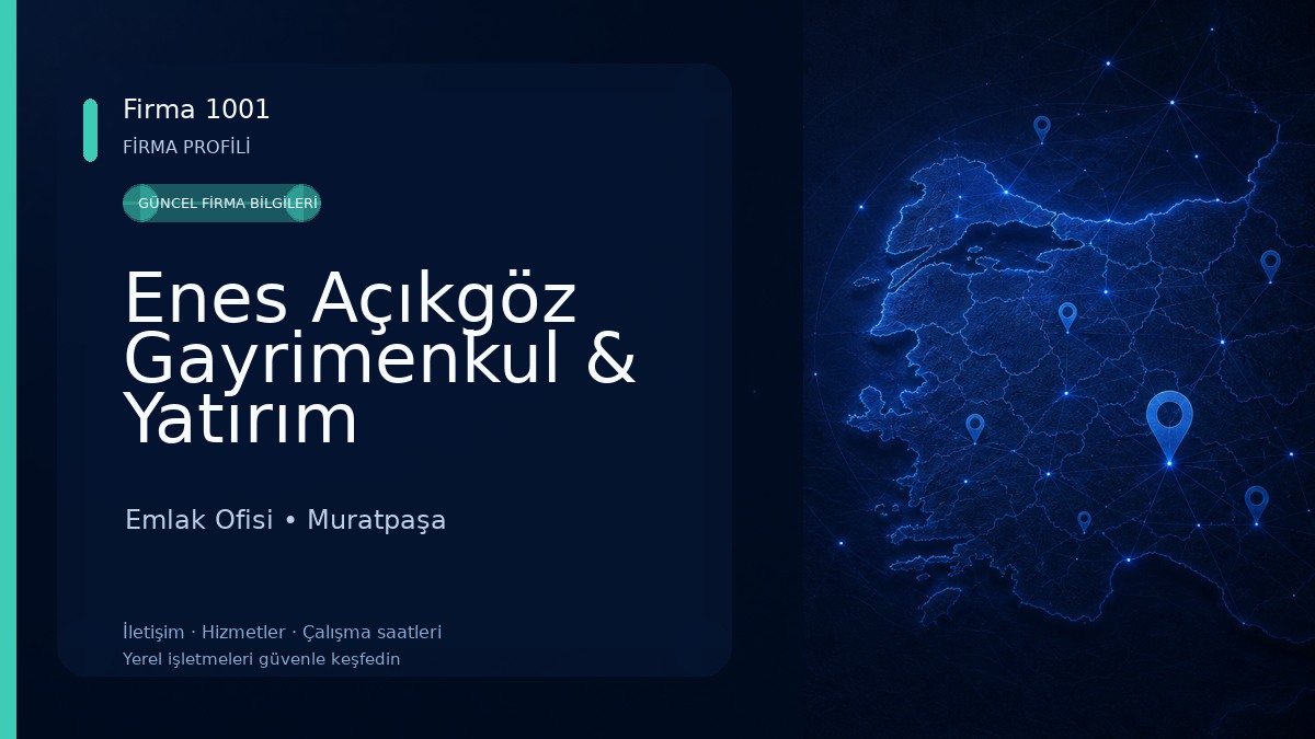 Enes Açıkgöz Gayrimenkul & Yatırım Danışmanlığı