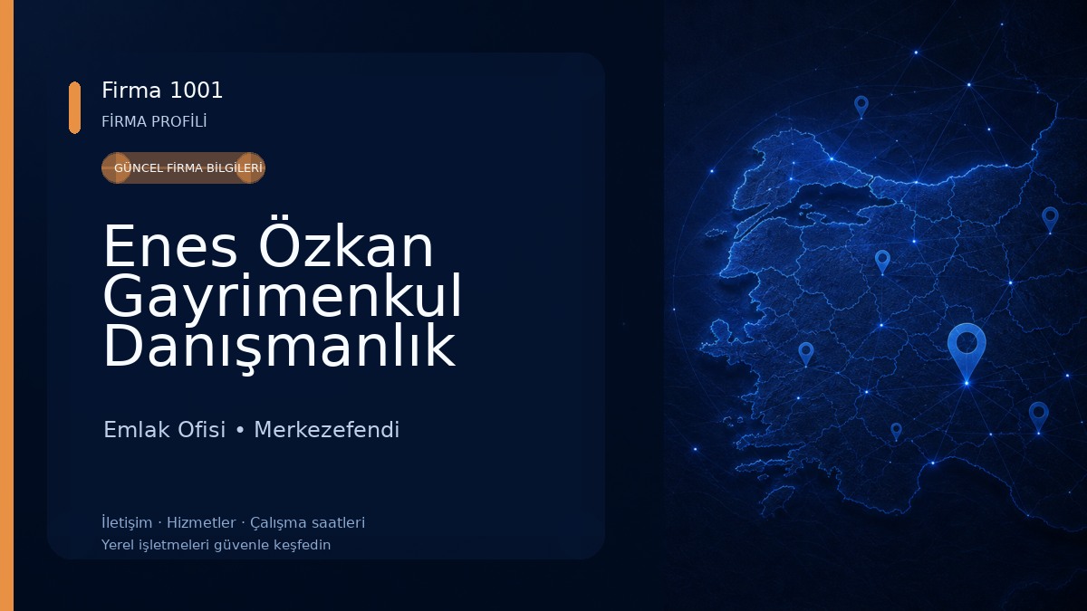 Enes Özkan Gayrimenkul Danışmanlık