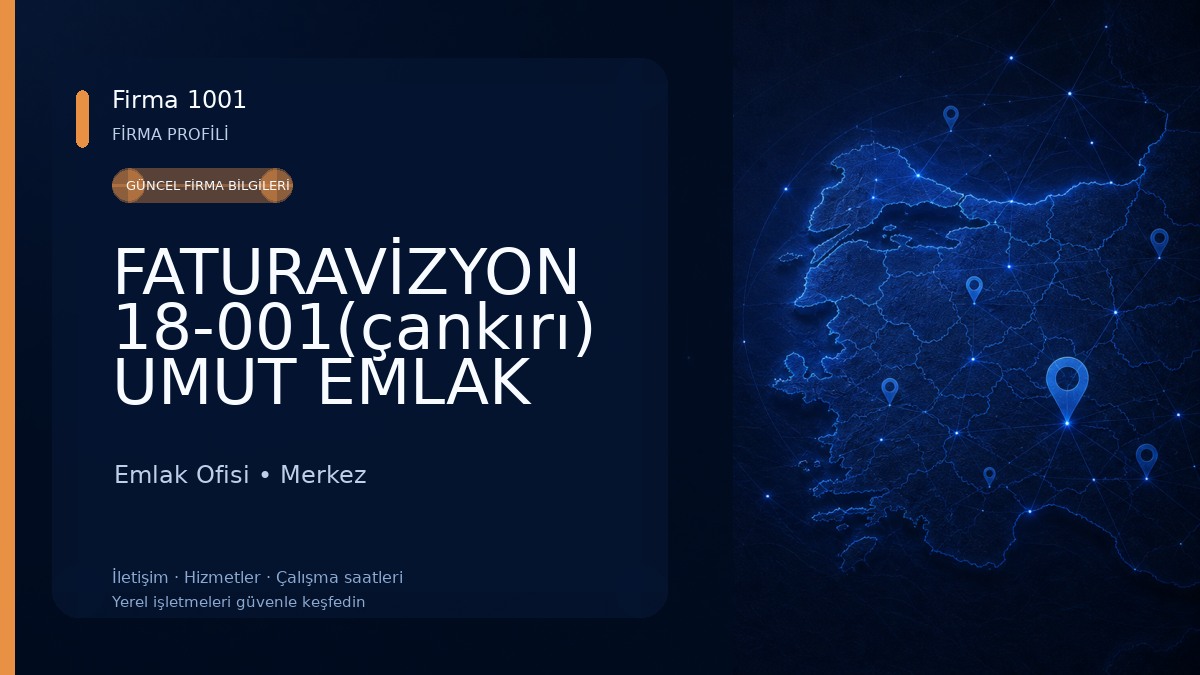FATURAVİZYON 18-001(çankırı) UMUT EMLAK
