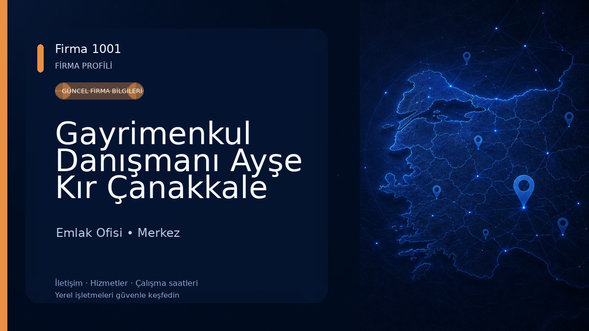 Gayrimenkul Danışmanı Ayşe Kır Çanakkale Remax İda