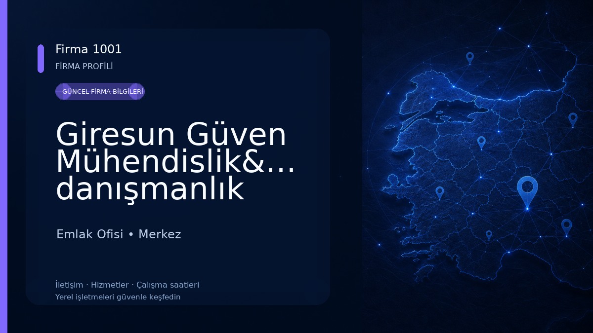 Giresun Güven Mühendislik&Gayrimenkul danışmanlık