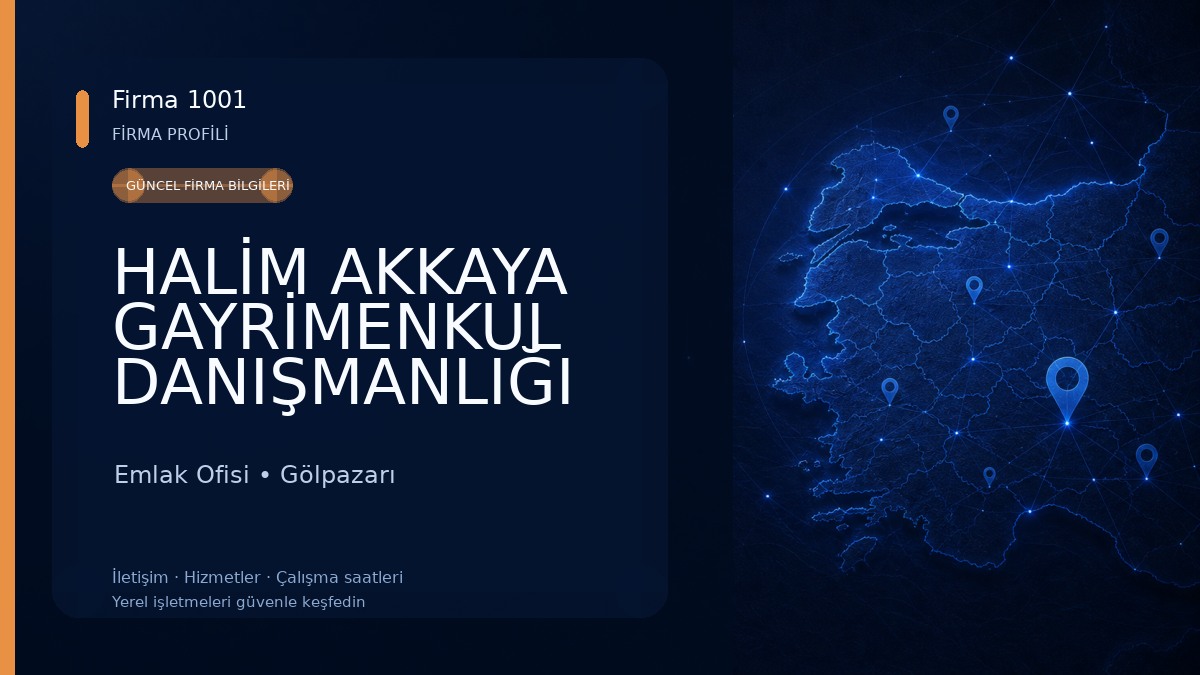HALİM AKKAYA GAYRİMENKUL DANIŞMANLIĞI