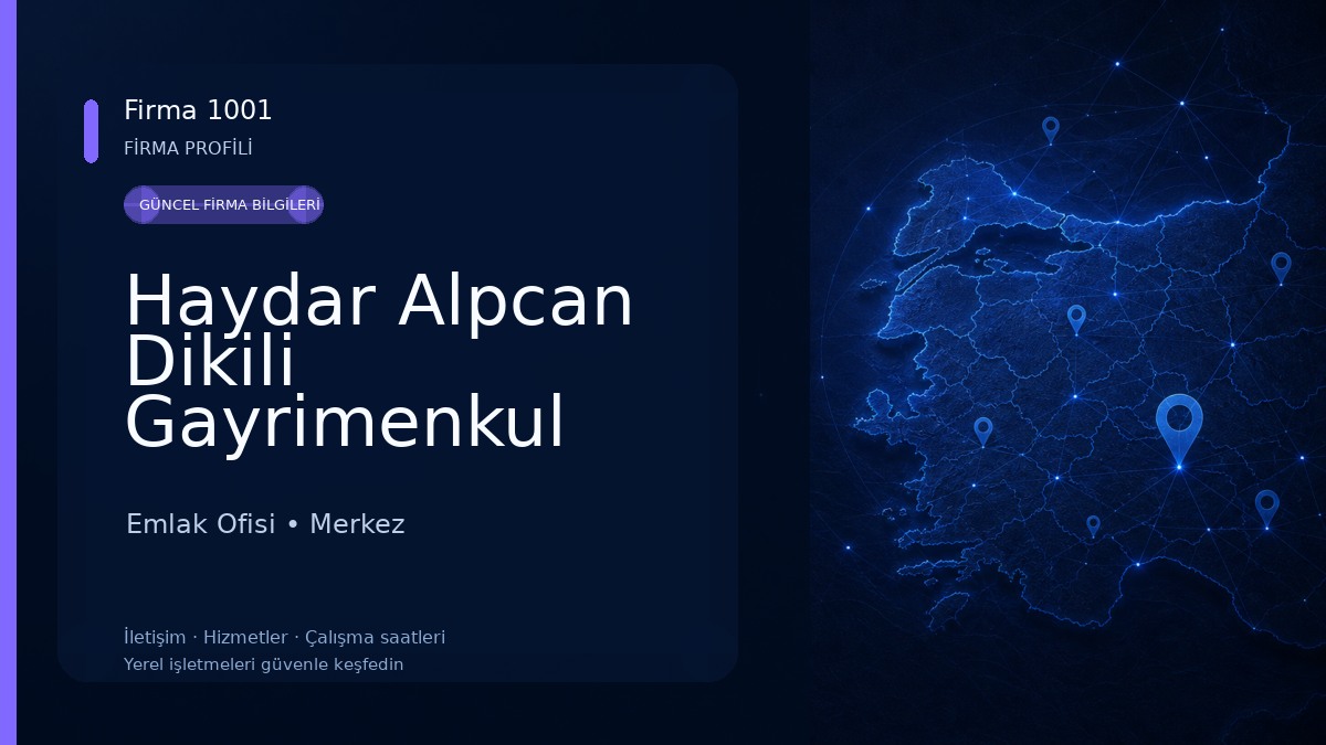 Haydar Alpcan Dikili Gayrimenkul Danışmanlığı