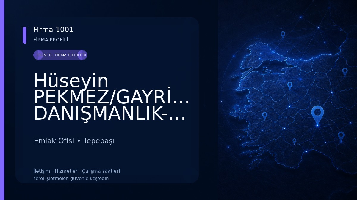 Hüseyin PEKMEZ/GAYRİMENKUL/EMLAK DANIŞMANLIK-RE/MAX-MOD