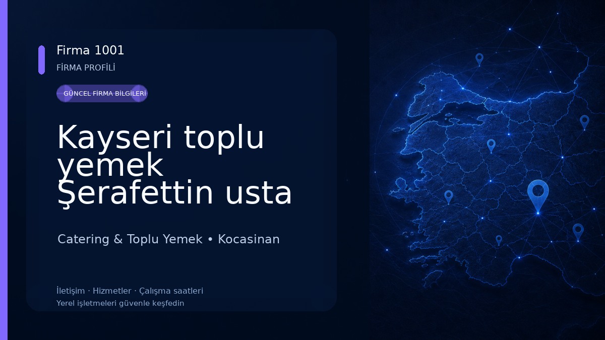 Kayseri toplu yemek Şerafettin usta