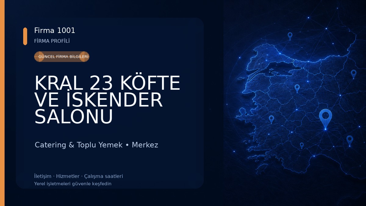 KRAL 23 KÖFTE VE İSKENDER SALONU