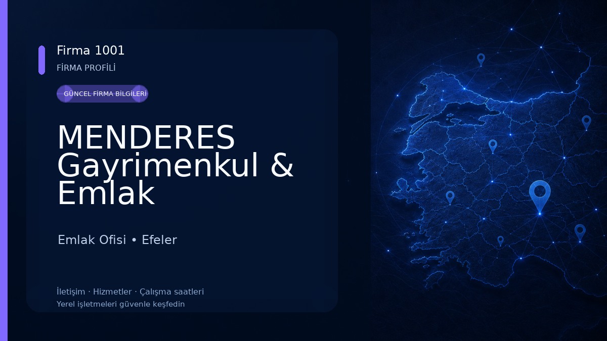 MENDERES Gayrimenkul & Emlak Danışmanlığı