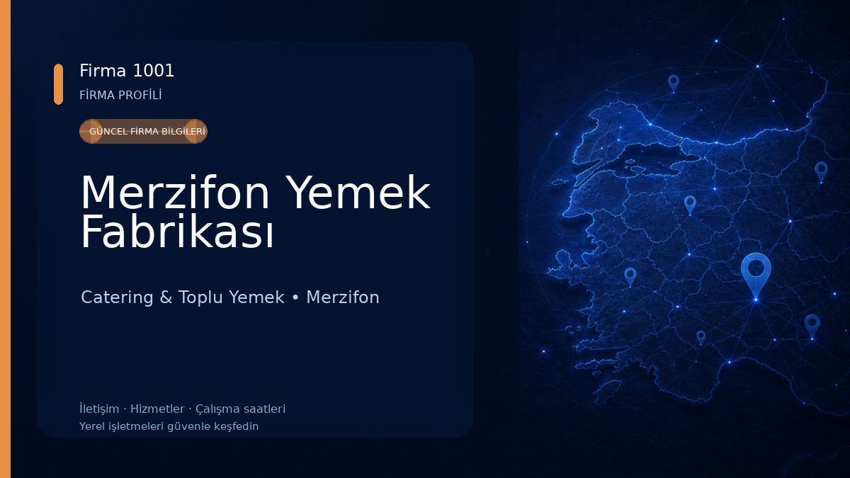 Merzifon Yemek Fabrikası