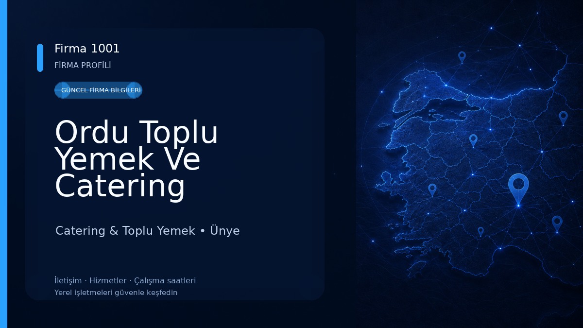 Ordu Toplu Yemek Ve Catering Firmaları