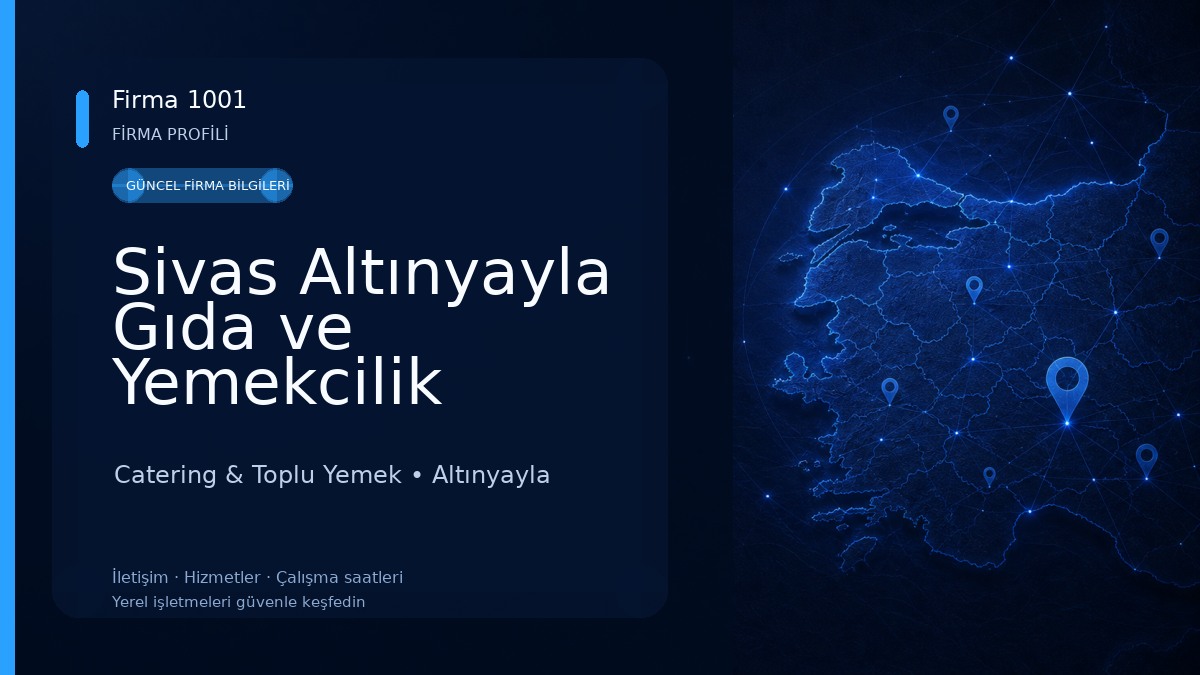 Sivas Altınyayla Gıda ve Yemekcilik