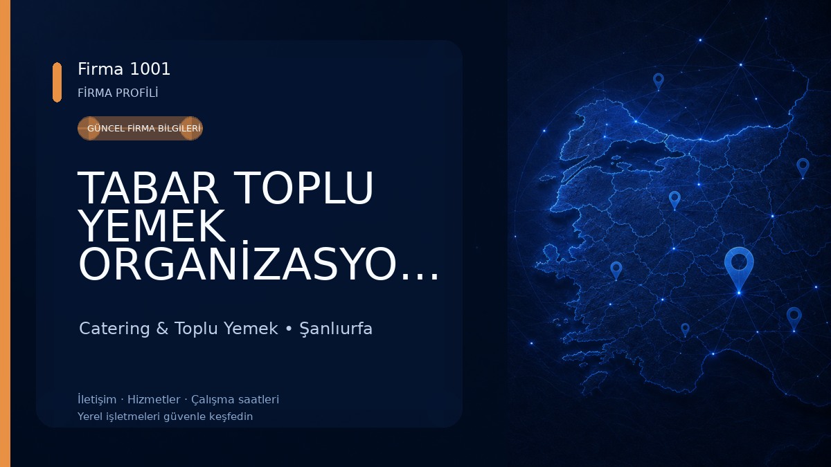 TABAR TOPLU YEMEK ORGANİZASYONU