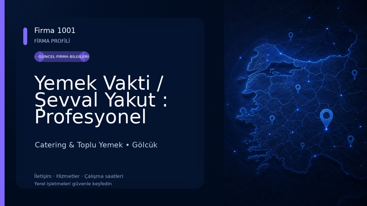 Yemek Vakti / Şevval Yakut : Profesyonel Catering Toplu Yemek Hizmetleri