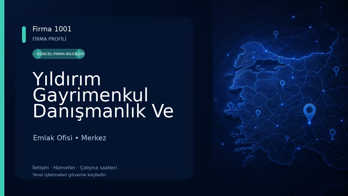 Yıldırım Gayrimenkul Danışmanlık Ve Yatırım